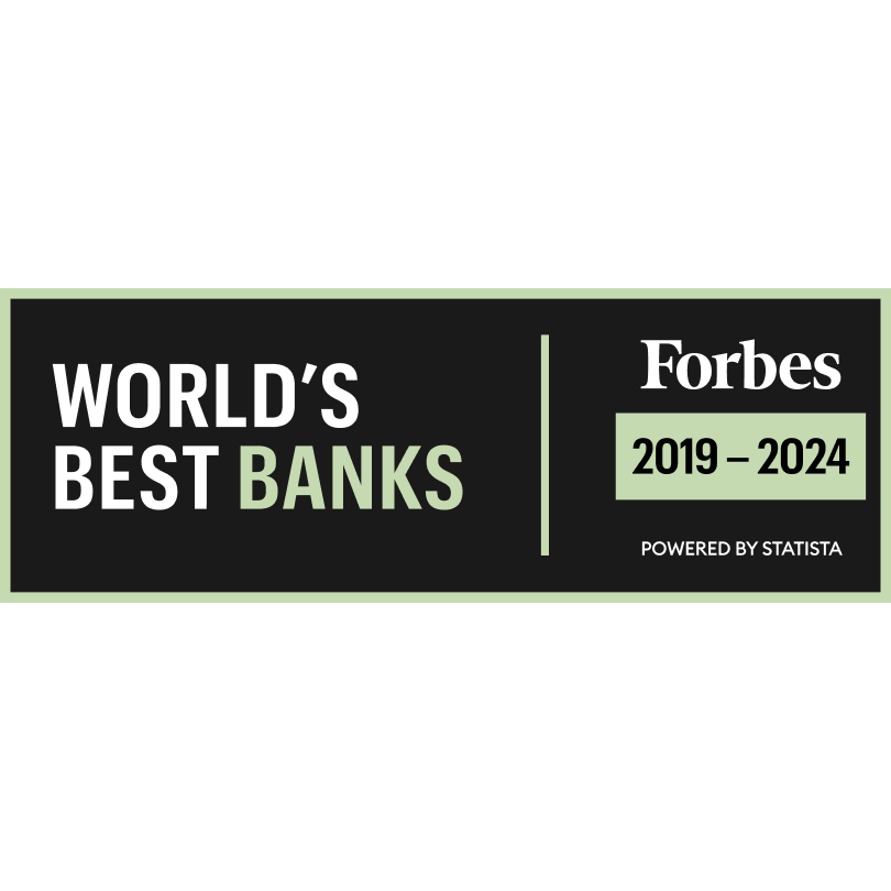 Forbes 2024 World's Best Bank award, powered by Statista